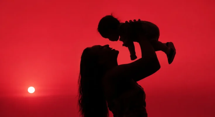 a mom with her child
