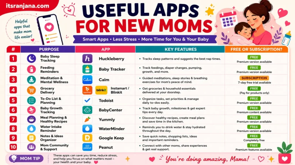 Useful Apps for New Moms