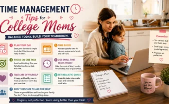 time management tips for college moms