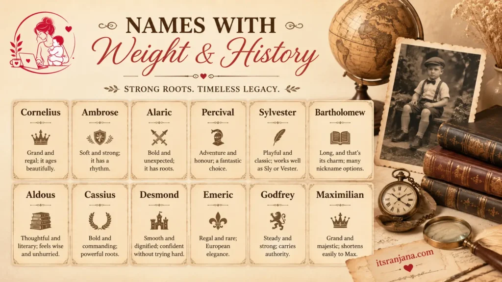unique vintage names with weight and history