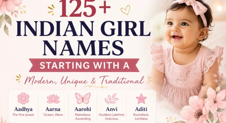 125+ Indian girl names starting with A including modern, unique, traditional and Sanskrit baby names