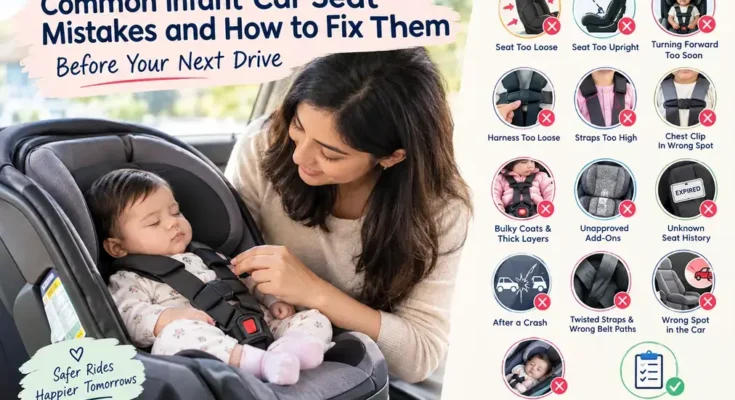 Common Infant car seat mistakes Featured image
